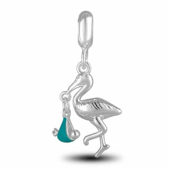 DaVinci Charm Bead Lot of 15 (for bracelets) Baby Boy Mother Mom Family Silver - Picture 3 of 4